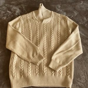 Cream Turtleneck Sweater